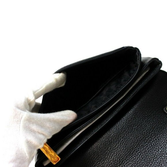 AUTHENTIC UNUSED MICHAEL KORS Chain Bag Pochette Shoulder Bag Black Leather - Picture 5 of 11